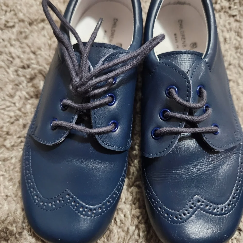 Elegant Navy Kids Dress Shoes